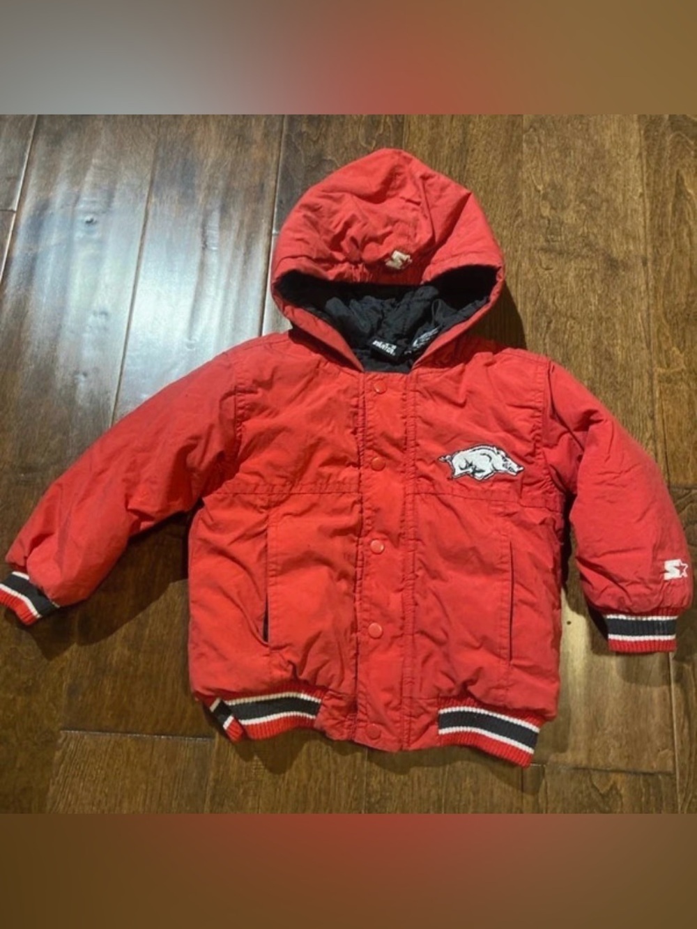 Vintage Starter Arkansas Razorbacks puffer jacket SZ 24M